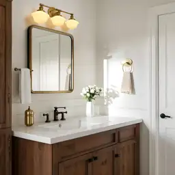 Pathson Milk Glass Bathroom Wall… — Photo 2