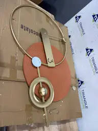 Modern Wall Clock, Gold Metal… — Photo 3