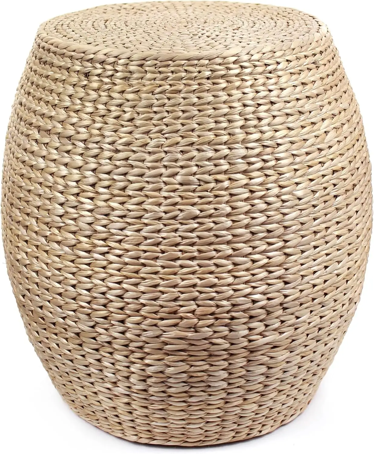 Winsterch Round Handwoven Cattail Pouf… — Photo 1