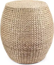 Winsterch Round Handwoven Cattail Pouf… — Photo 1