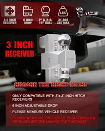 MZS Adjustable Trailer Hitch, fits… — Photo 2