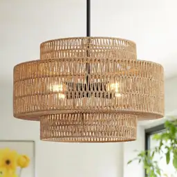 17.7" Rattan Chandelier for Dining… — Photo 1