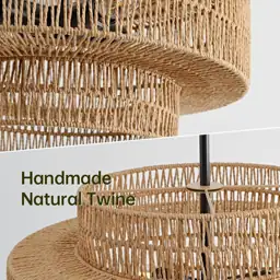 17.7" Rattan Chandelier for Dining… — Photo 2