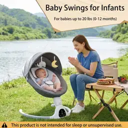 Baby Swing for Infants, 5-Speed… — Photo 2