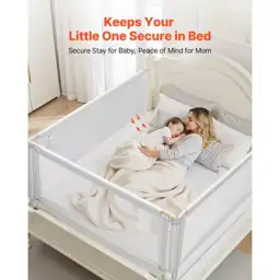 VEVOR 3-Piece Toddler Bed Rail,… — Photo 2