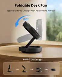 Gaiatop Foldable Desk Fan with… — Photo 2