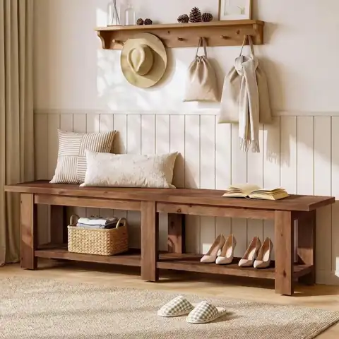Brenan 71 in. Solid Wood… — Photo 1