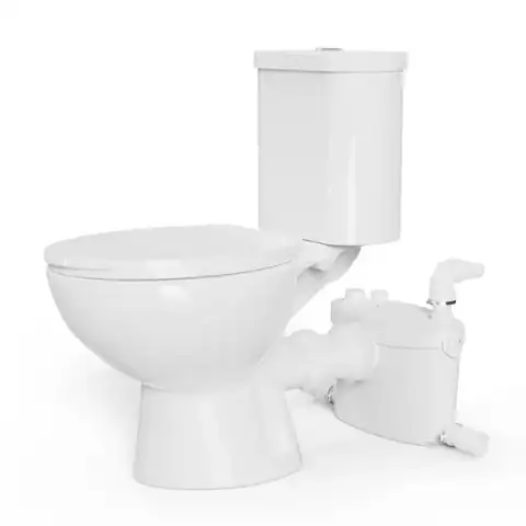 Rear Drain Macerating Toilet, 2-Piece,… — Photo 1