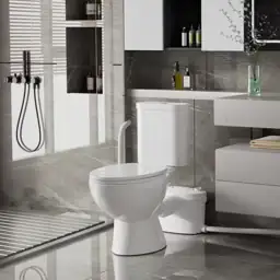 Rear Drain Macerating Toilet, 2-Piece,… — Photo 2