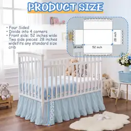 Hahafelt Blue Crib Skirt for… — Photo 2