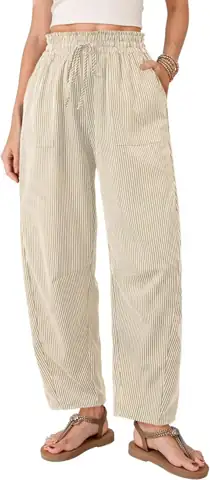 Dokotoo Women's Barrel Striped Casual… — Photo 1