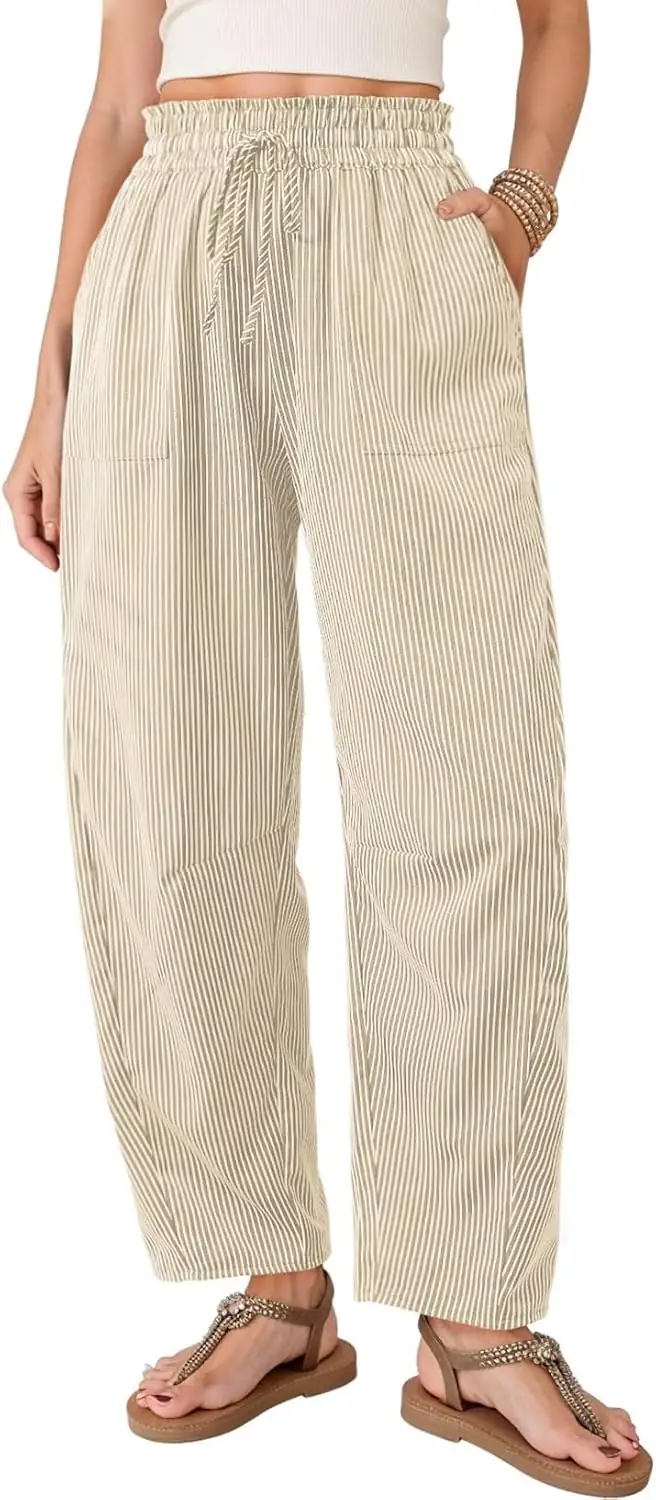 Dokotoo Women's Barrel Striped Casual… — Photo 1