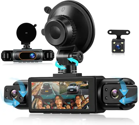 4-Channel 360 Dash Cam Front/Rear,… — Photo 1