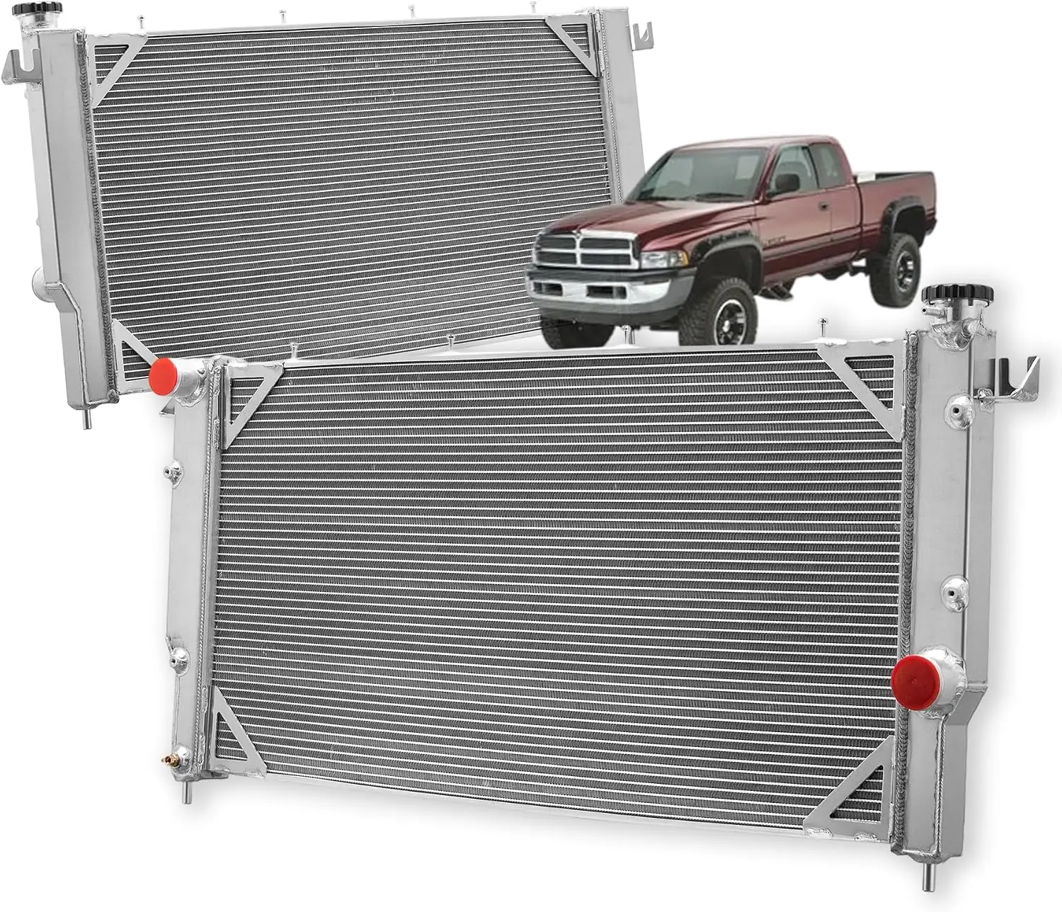 3-Row Aluminum Radiator for Dodge… — Photo 1