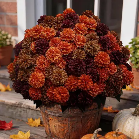 12 Bundles Artificial Fall Mums… — Photo 1