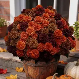 12 Bundles Artificial Fall Mums… — Photo 1