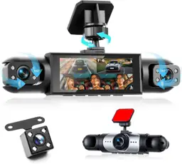 4-Channel 360 Dash Camera Front/Rear,… — Photo 1