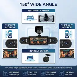 4-Channel 360 Dash Camera Front/Rear,… — Photo 2