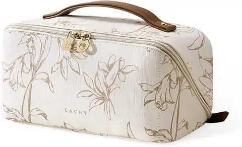 EACHY Travel Makeup Bag, Floral… — Photo 1