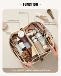 EACHY Travel Makeup Bag, Floral… — Photo 2