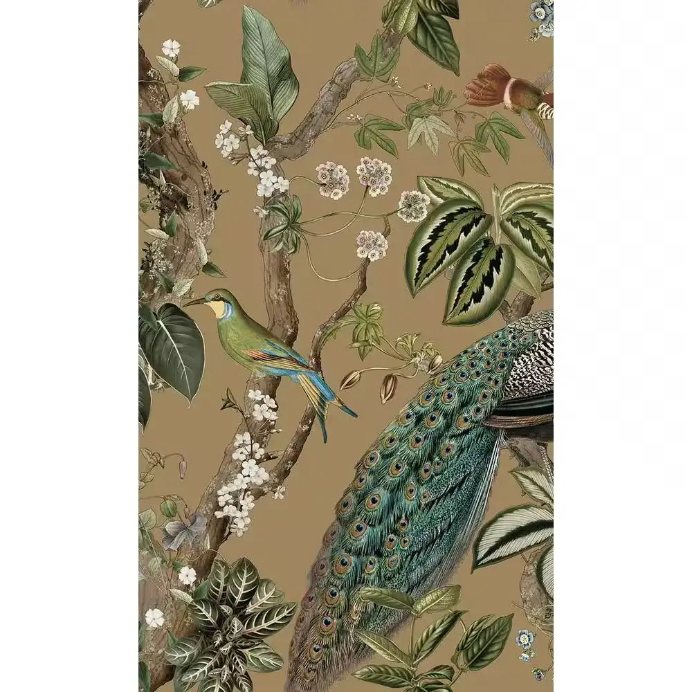 Gold Climbing Peacock & Florals… — Photo 1