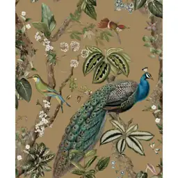 Gold Climbing Peacock & Florals… — Photo 2