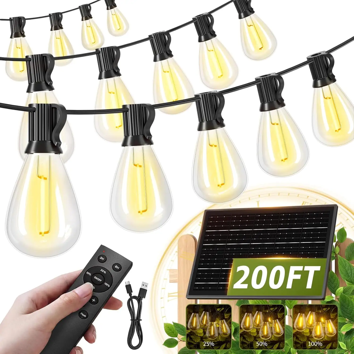 200ft Solar String Lights Outdoor… — Photo 1