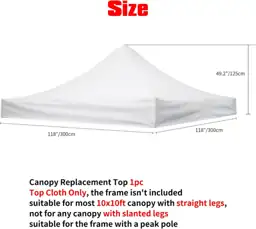 Canopy Replacement Top, 10x10ft Pop… — Photo 2