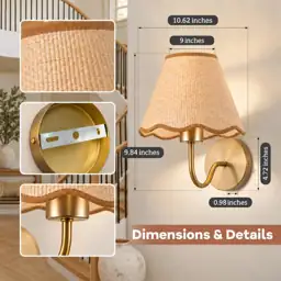 ADISUN Battery-Operated Wall Sconce Set… — Photo 2