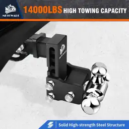 METOWARE Adjustable Trailer Hitch Fits… — Photo 2