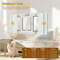 Adjustable Cat Door for Window,… — Photo 2