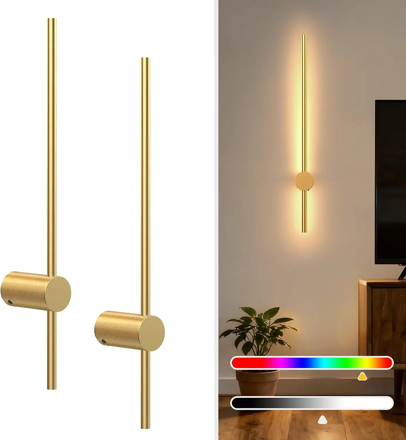NIORSUN 24-Inch Battery-Operated Wall Sconce… — Photo 1