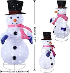 Kemooie 3FT Lighted Snowman Decoration,… — Photo 2