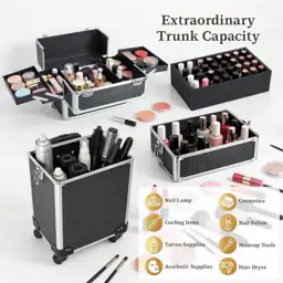 Rolling Makeup Case with Lid… — Photo 2