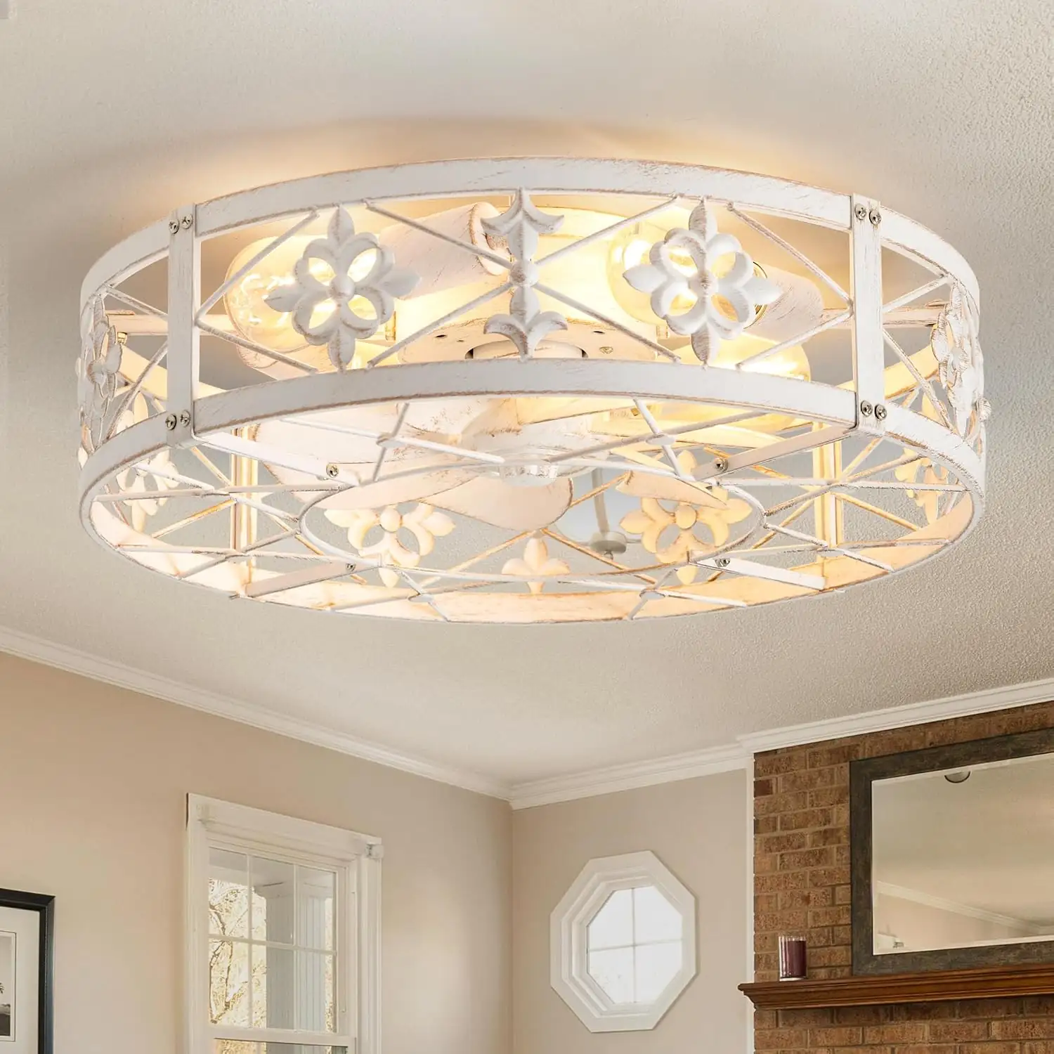 ZYD Caged Ceiling Fan with… — Photo 1