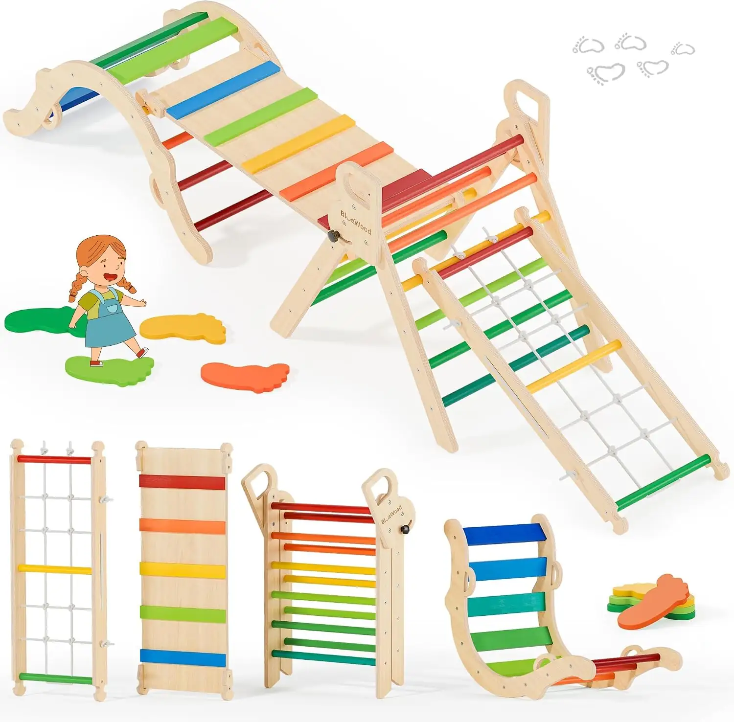 BlueWood 10-in-1 Pikler Triangle Set,… — Photo 1