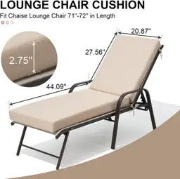 Crestlive Chaise Lounge Cushions Outdoor… — Photo 2