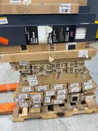 Pallet of assorted faux wood… — Photo 2