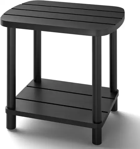 LEJANEOYE Outdoor Coffee Table,2-Tier Bamboo… — Photo 1