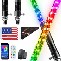 Ehaho 2PCS 5FT Whip Lights… — Photo 1
