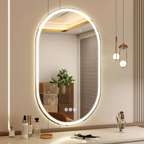 BEAUTYPEAK 48x28 LED Oval Bathroom… — Photo 1