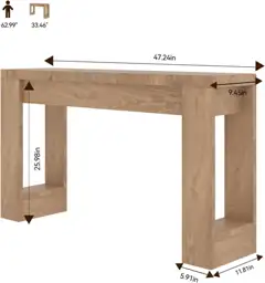 47" Console Table, Farmhouse Entryway… — Photo 2