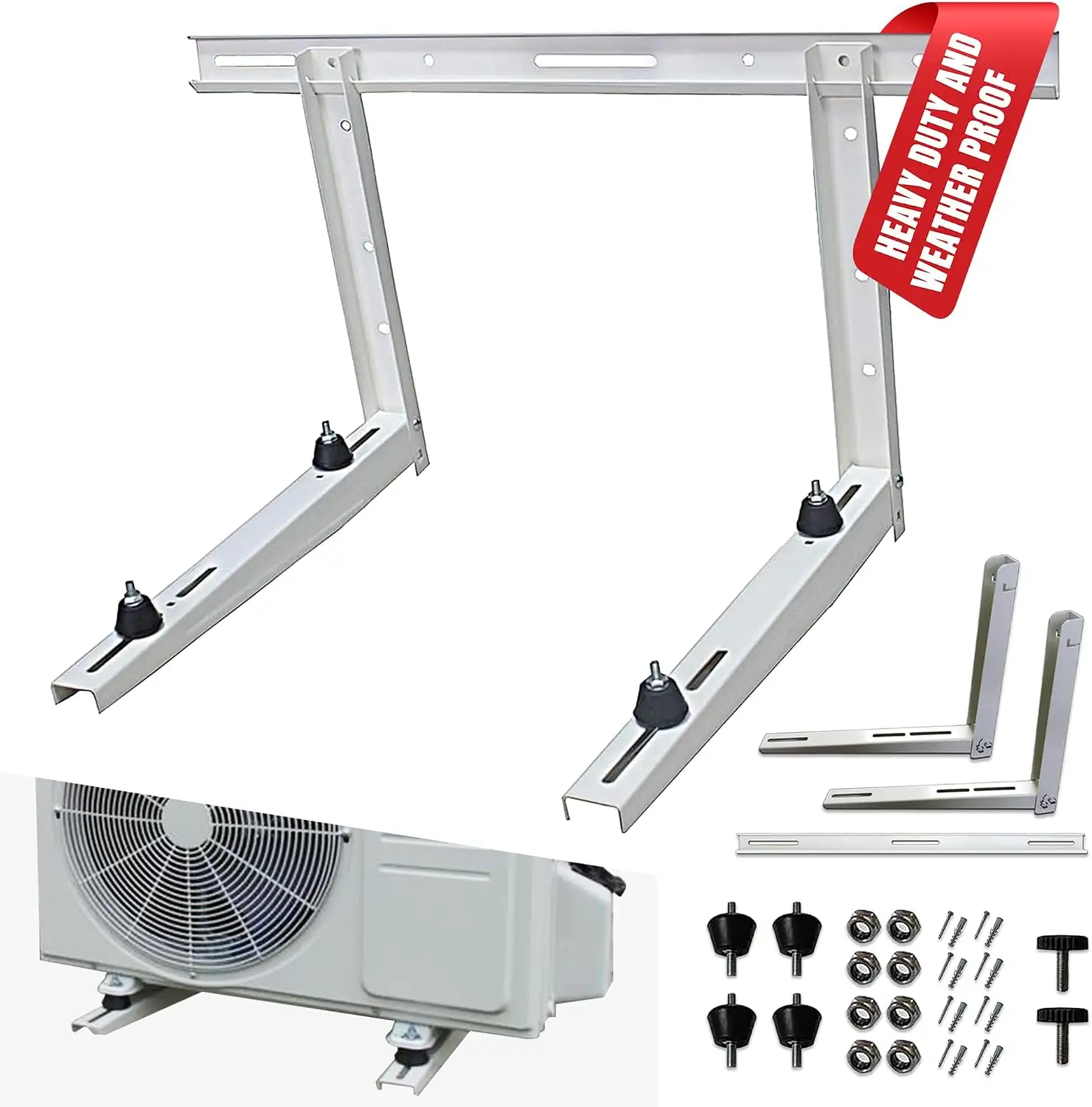 Ductless HVAC Mini Split Mounting Bracket - AC Wall Bracket (9K-36K BTU ...