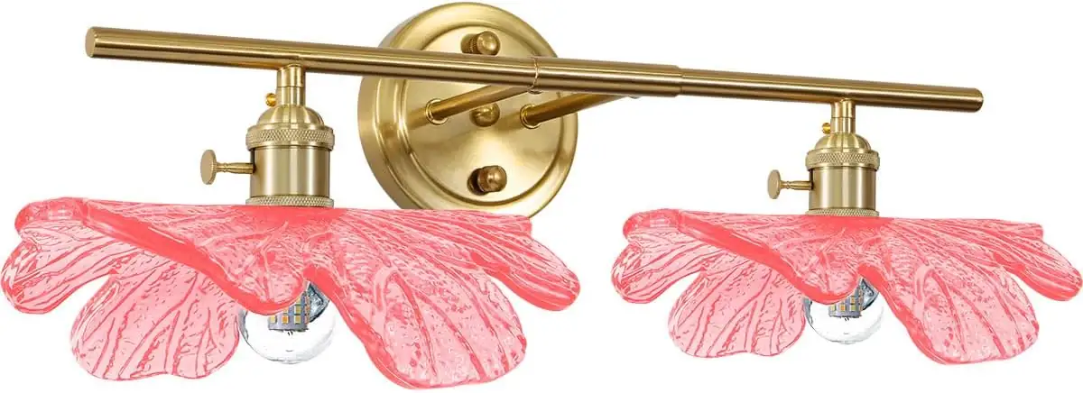 Pink Glass Wall Sconce Light… — Photo 1