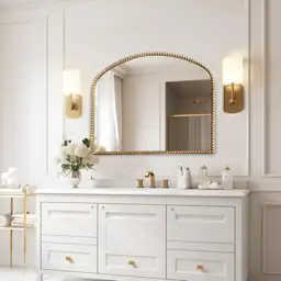 Arched Antique Gold Bathroom Mirror… — Photo 2