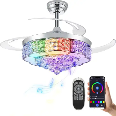 36" RGB Retractable Crystal Ceiling… — Photo 1