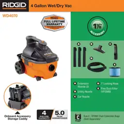 RIDGID 4 gal 5.0 Peak… — Photo 2