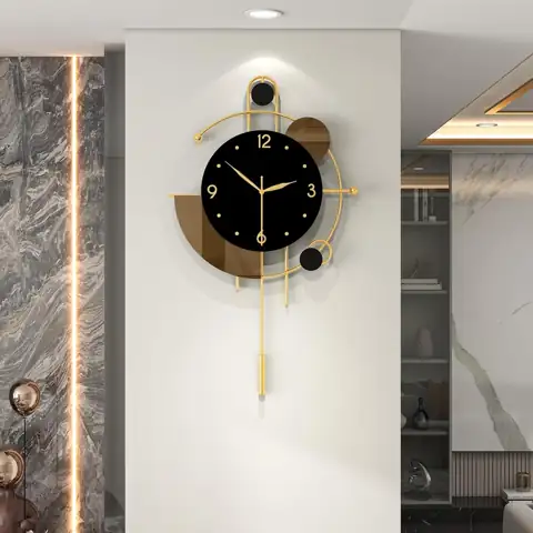 Large Modern Gold Metal Pendulum… — Photo 1