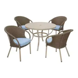 Riverwalk 5-Piece Brown Wicker/Metal Outdoor… — Photo 2