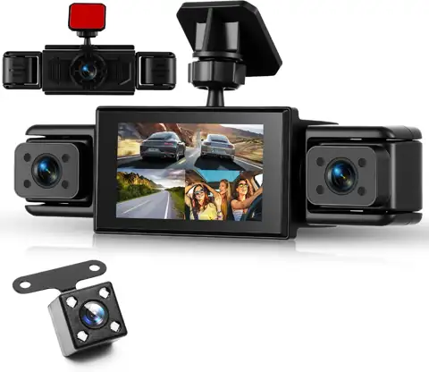 360 Dash Cam Front/Rear, 4-Channel… — Photo 1